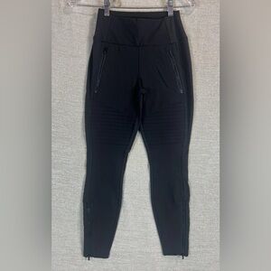 Athleta Size 0p Headlands Hybrid Moto Tight Black High Rise Athletic Pants